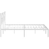 Metalni okvir za krevet s uzglavljem bijeli 160x200 cm | shoptok.hr