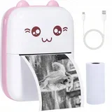 prijenosna baterija. foto termalni bluetooth printer ružičasti