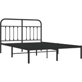  Metalni okvir za krevet s uzglavljem crni 140x200 cm | shoptok.hr