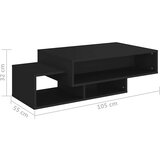  Stolić za kavu crni 105 x 55 x 32 cm od konstruiranog drva | shoptok.hr