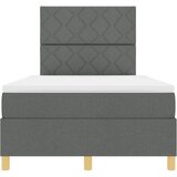  LED Box Spring Krevet Tamno siva 120 x 190 cm tkanina | shoptok.hr