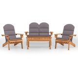 The Living Store Vrtna adirondack garnitura 4-delna trden akacijev les - Vrtna Garnitura, (21422222) | Shoptok.si