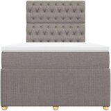  Krevet s oprugama i madracem smeđesivi 120 x 190 cm od tkanine | shoptok.hr