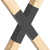 MID.YOU KOTNA PISALNA MIZA kovina, leseni material črna, barve hrasta | Shoptok.si