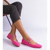 Gemre Dark pink square-toe ballet flats Pergasa | Shoptok.si