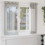 vidaXL Voile zavese z vponkami 2 kosa svetlo siva 140x140 cm Cene