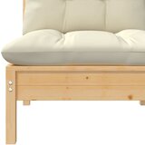  Srednja vrtna sofa s krem jastucima od masivne borovine | shoptok.hr