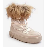 Big Star Women's Snow Boots with Fur Beige