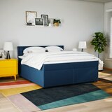  Krevet s oprugama i madracem plavi 180x200 cm od tkanine | shoptok.hr