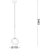 Ideal Lux luster na sajli bloom 1xE27/42W/230V prečnik 17 cm zlatna/dimljeno bež | Eponuda.com