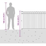  Spike Fence Črna 200 x 166 cm Prašno lakirano jeklo, (5000157924) | Shoptok.si