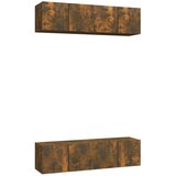  Zidni TV ormarići 4 kom boja hrasta 60 x 30 x 30 cm drveni | shoptok.hr