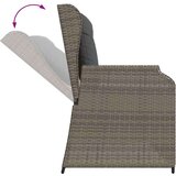 vidaXL Vrtna klop z blazino Siva Poly ratan | Shoptok.si