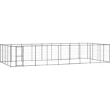 vidaXL zunanji pasji boks jeklo 43,56 m² Cene