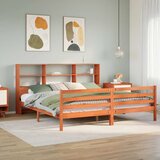  s regalom za knjige bez madraca 200x200 cm masivno drvo | shoptok.hr