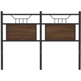  Posteljno vzglavje rjavi hrast 120 cm inženirski les in jeklo, (21829057) | Shoptok.si