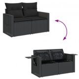  Set od 10 komada vrtnih sofa s jastučićima crni poliratan akacija | shoptok.hr