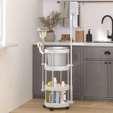 vidaXL Kolica za čišćenje s košarom za pohranu aluminijska | shoptok.hr