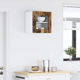  Zidni stakleni ormarić Dimljeni hrast 40 x 31 x 40 cm | shoptok.hr