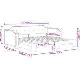  Izvlečna dnevna postelja krem 100x200 cm blago | Shoptok.si