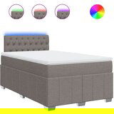 vidaXL Krevet s oprugama i madracem smeđesivi 120 x 190 cm od tkanine | shoptok.hr