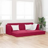  Podni kauč na razvlačenje Vinska crvena 213 x 70 x 77 cm Baršun | shoptok.hr