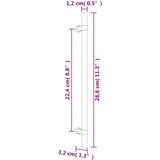  Ročaji za omarico 20 kosov bronasti 224 mm nerjaveče jeklo, (21830027) | Shoptok.si