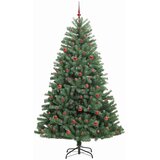  Umjetno božićno drvce s nogom Zelena 240 cm PVC i metal | shoptok.hr