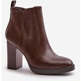 Boto Insulated Women's Heeled Boots Eco Leather Dark Brown Teresine | shoptok.hr