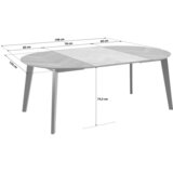 MID.YOU JEDILNA MIZA, furnirano hrast, les kavčukovca črna, barve hrasta | Shoptok.si
