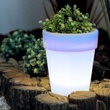 Garden of Eden Okrasni lonec za rože s solarno svetilko 4 LED 16,5 X 19cm | Shoptok.si
