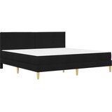  Okvir kreveta s madracem s uzglavljem Crna 180 x 200 cm tkanina | shoptok.hr