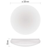  LED stropna svetilka TIVI, A CLASS, okrogla bela 8,6W, IP44, Nevtralna bela | Shoptok.si