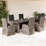 vidaXL 7-dijelni vrtni blagovaonski set sivi od poliratana | shoptok.hr