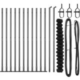 vidaXL Ograda od lanca Set od 2 Siva Čelik obložen prahom 25 x 1.5 m | shoptok.hr