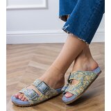 D/CEO Blue crochet sandals with buckles on the straps Firada | Shoptok.si