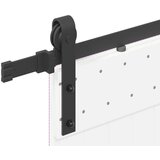 vidaXL Komplet opreme za drsna vrata 183 cm jeklo črne barve | Shoptok.si
