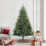 vidaXL Umjetno savitljivo božićno drvce s 300 LED dioda Zelena 210 cm | shoptok.hr