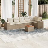  7-dijelni set vrtnih sofa od poliratana s jastucima bež | shoptok.hr