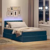  Krevet s prostorom za pohranu s LED-om Plava 120 x 190 cm | shoptok.hr