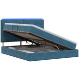  LED krevet za pohranu s madracem Tamno plava 160 x 200 cm | shoptok.hr
