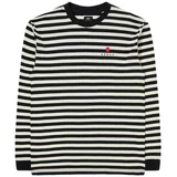 Edwin Majice & Polo majice Basic Stripe T-Shirt LS - Black/White Večbarvna