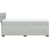Box spring krevet s madracem svjetlosivi 100x200 cm baršunasti | shoptok.hr