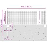  Zatvorena žičana ograda s postovima 10 x 0,4 m Siva Mreža | shoptok.hr