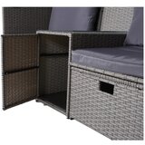 Garden Pleasure Siva vrtna garnitura iz umetnega ratana za 2 osebi Saint-Tropez - | Shoptok.si