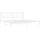 Metalni okvir za krevet s uzglavljem bijeli 200x200 cm | shoptok.hr