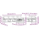  Set vanjskih sofa 6 kom. Bijela i bež | shoptok.hr