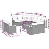 vidaXL 12-dijelni set vrtnih sofa od poliratana s jastucima sivi | shoptok.hr