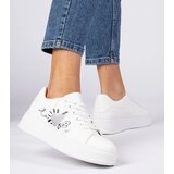 Gemre White women's sneakers with Zelinda print | Shoptok.si