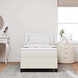  LED Box Spring Krevet s uzglavljem Krema i bijela 100 x 200 cm | shoptok.hr